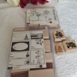 Stampin' Up! Rubber Stamp Set with Holiday Designs
